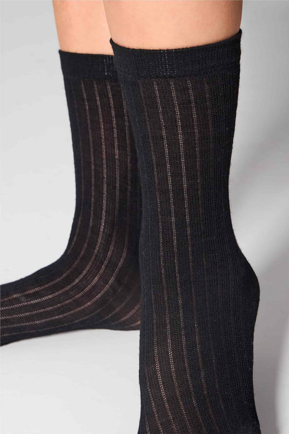 Вовняні шкарпетки W12 (2 шт.) nero/grey melange Legs
