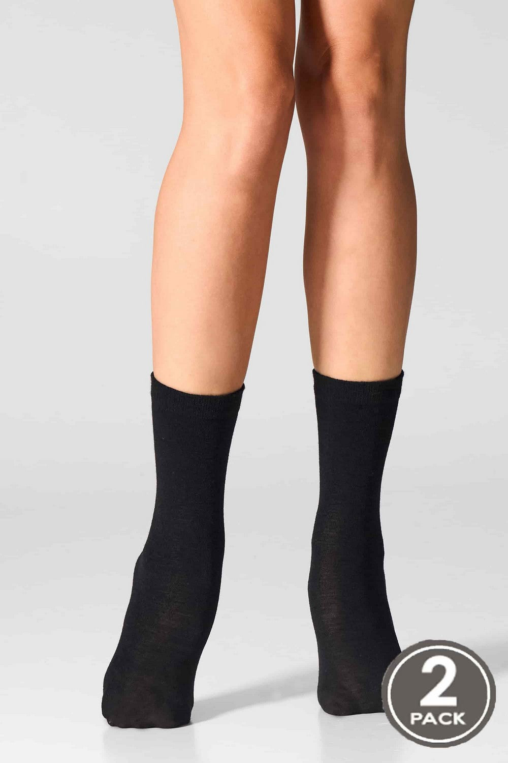 Высокие носки W25 Merino Smooth (2 пары) black