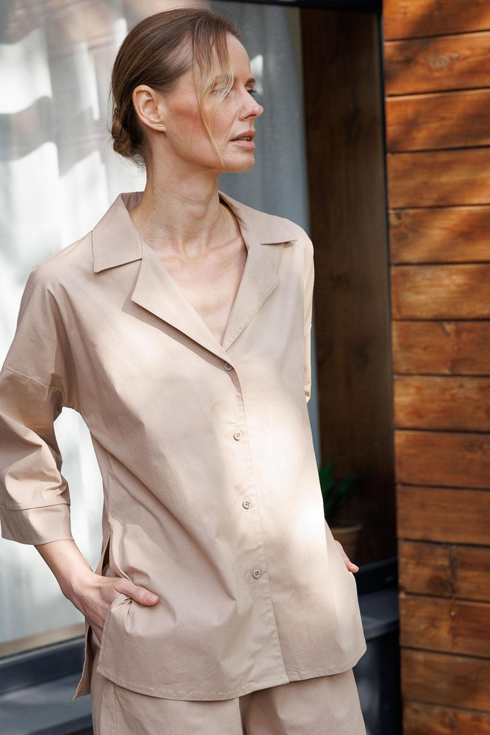 Пижамная блуза на пуговицах 1521/69022