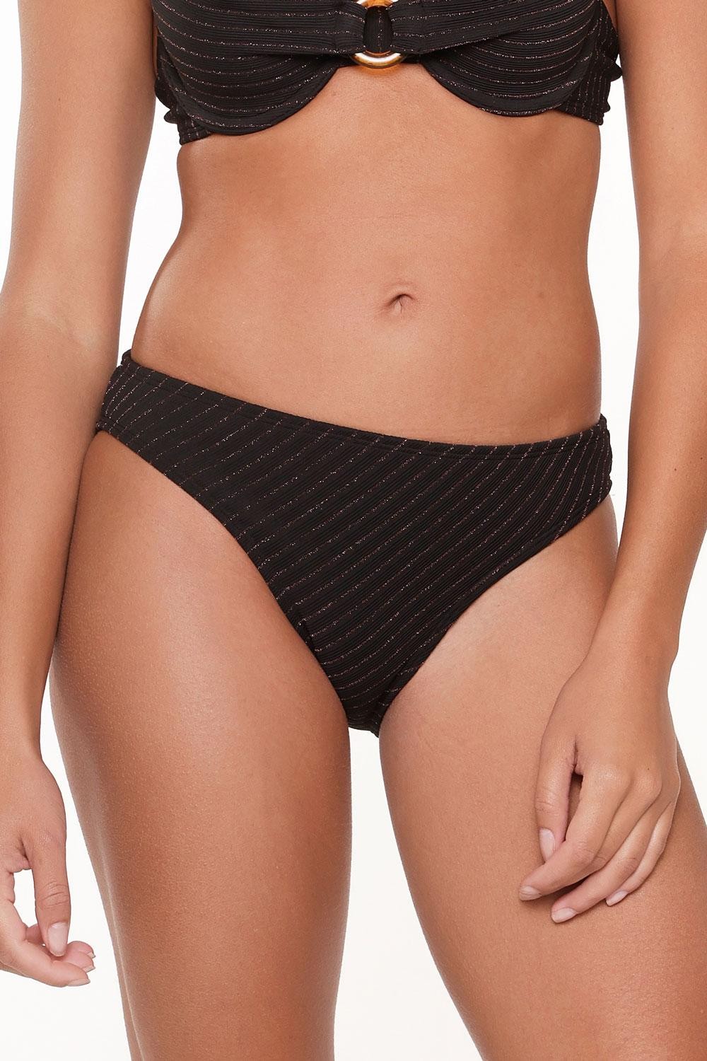 Купальные плавки с металлизированной нитью 7201B black