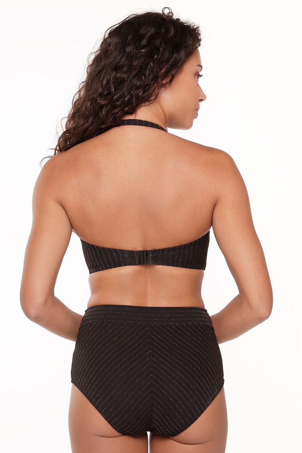 Купальный бюстгальтер бандо с металлизированной нитью 7201BB black