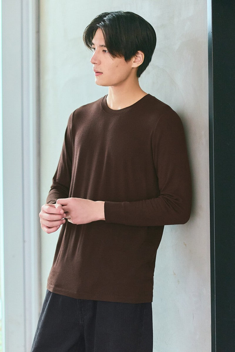 Чоловічий термолонгслів 39059829 brown Uniqlo