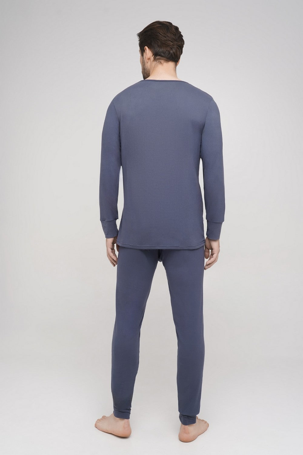 Мужской бесшовный термолонгслив ДЛ001ТВ dark grey