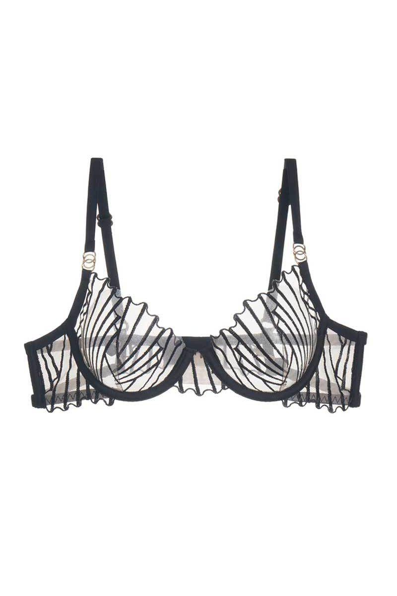 Полупрозрачный бюстгальтер на косточках ФН001БВ black
