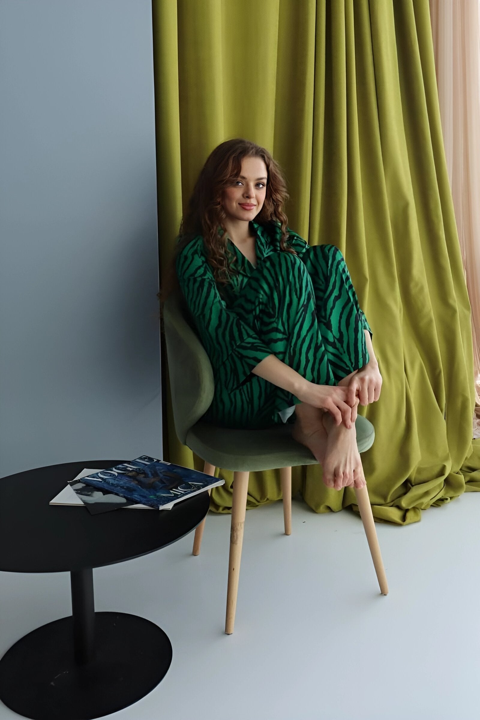 Пижама с принтом green zebra