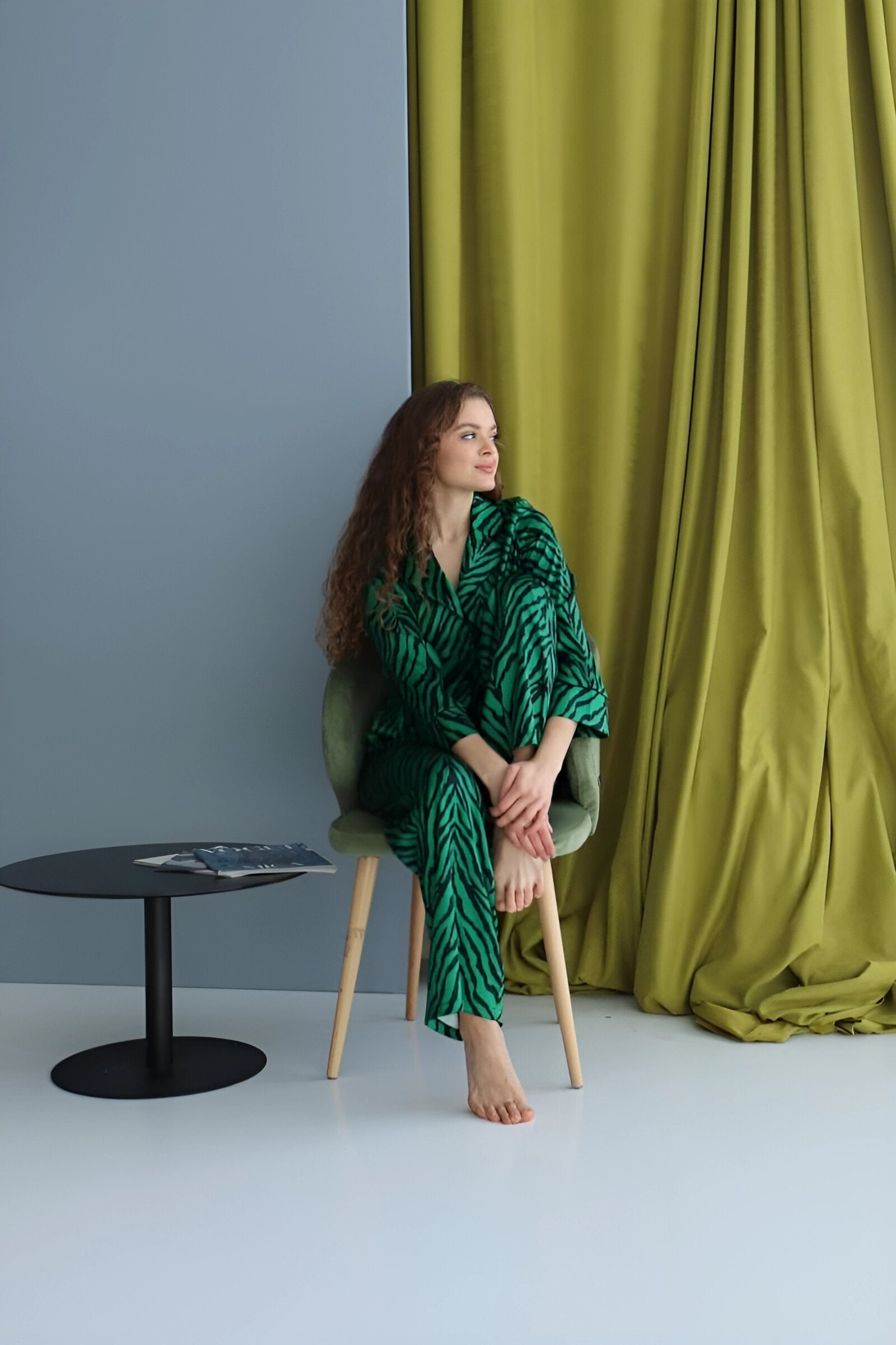 Пижама с принтом green zebra