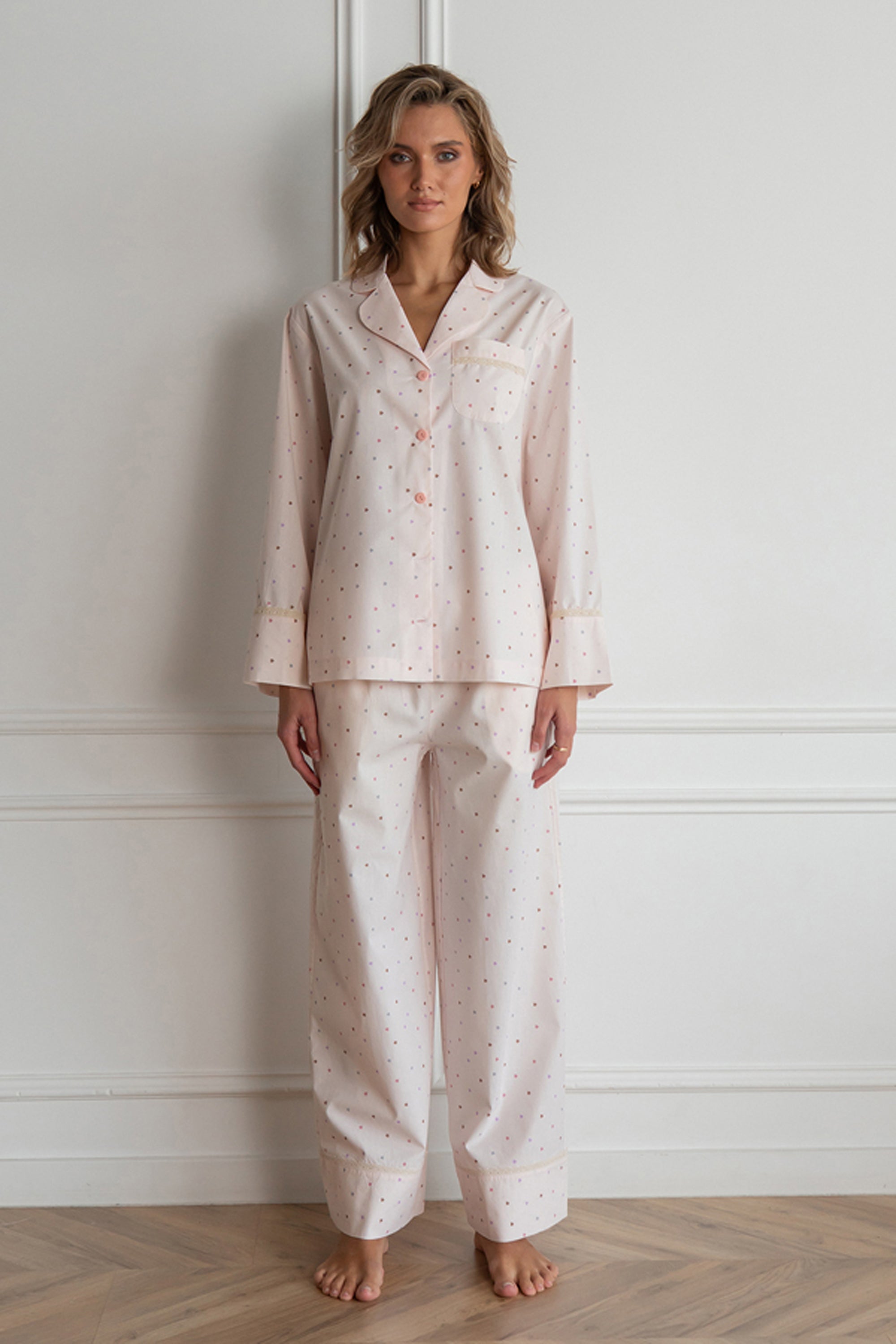 Хлопковая пижама с сердечками Love is HL0073-35-69