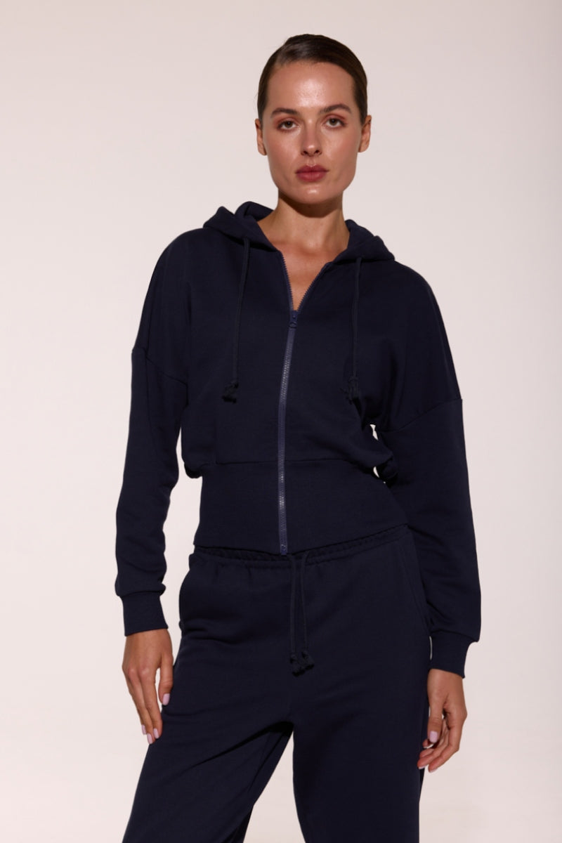 Кофта на молнии 2080-41 dark blue