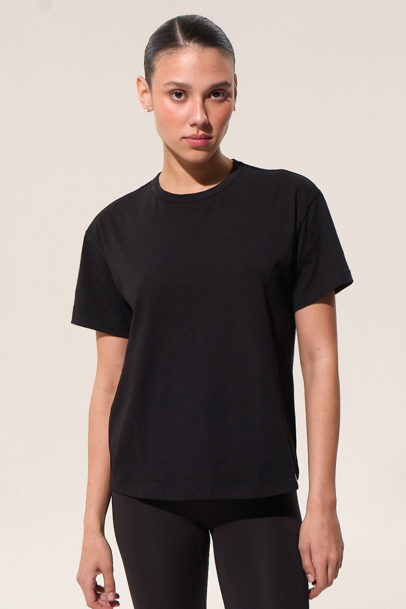 Бавовняна футболка L029 black