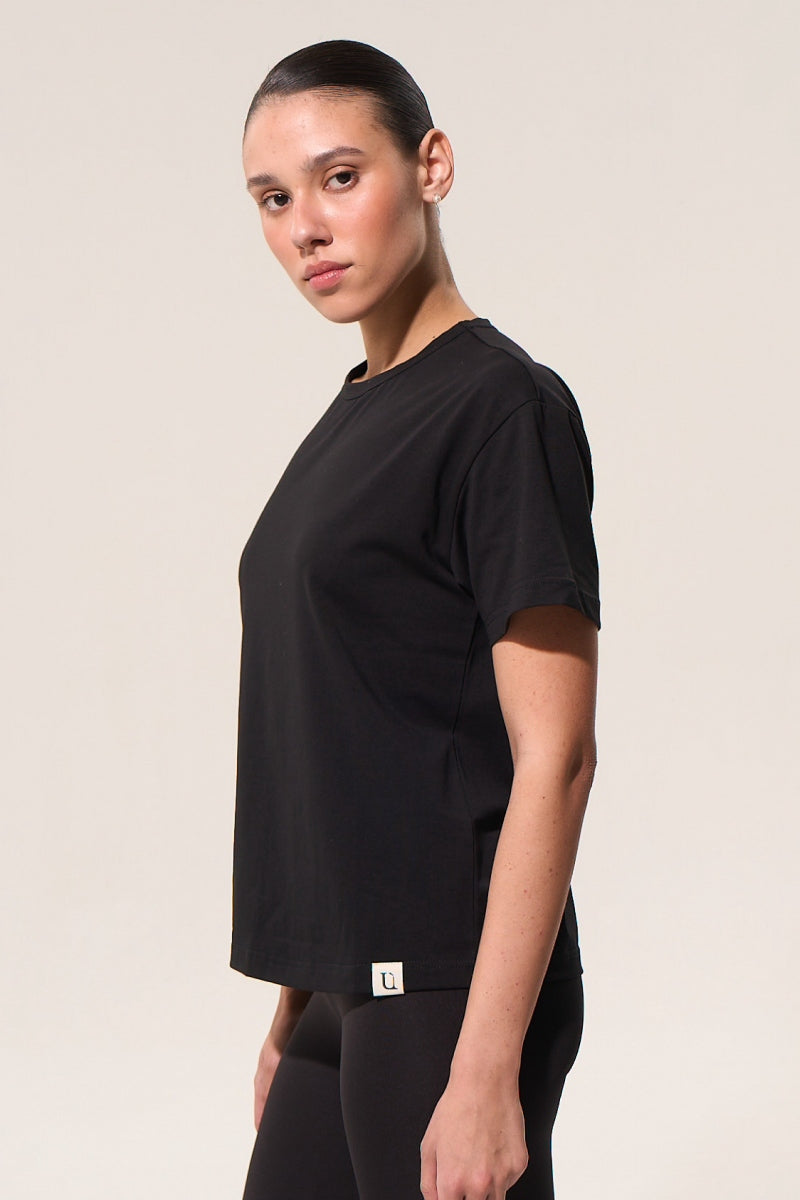 Бавовняна футболка L029 black