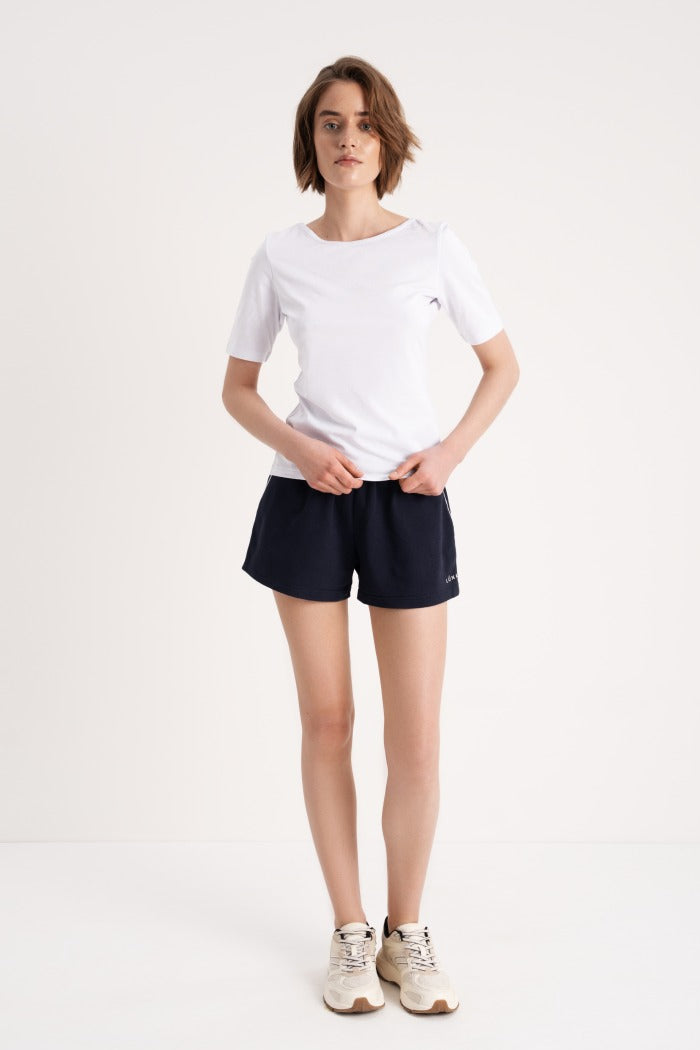 Двухсторонняя хлопковая футболка L030 Molly white