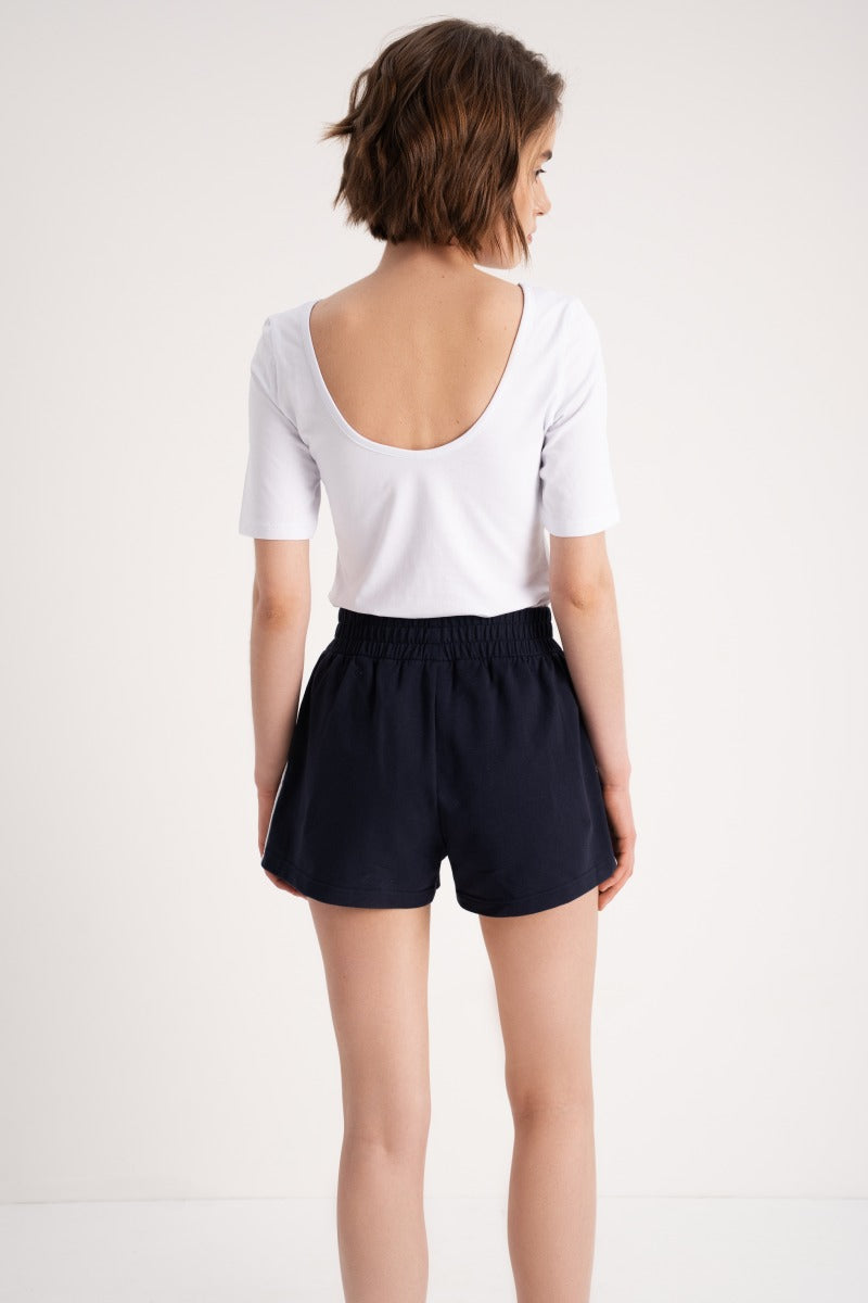 Двостороння бавовняна футболка L030 Molly white