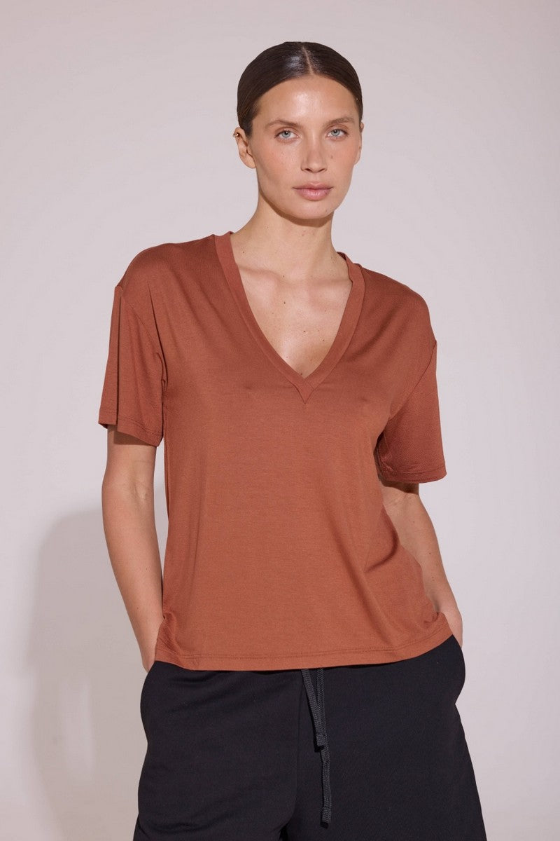 Футболка из вискозы L033 Lolita caramel