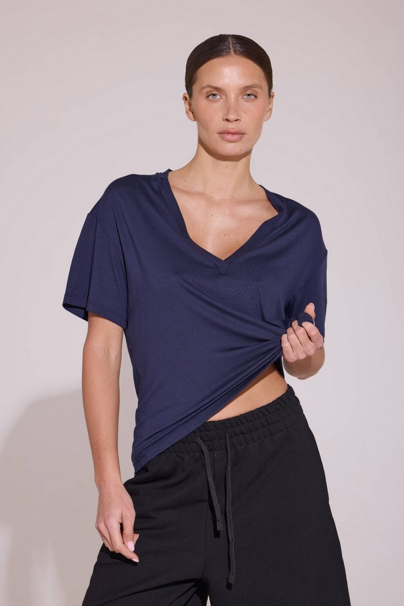 Футболка из вискозы L033 Lolita dark blue