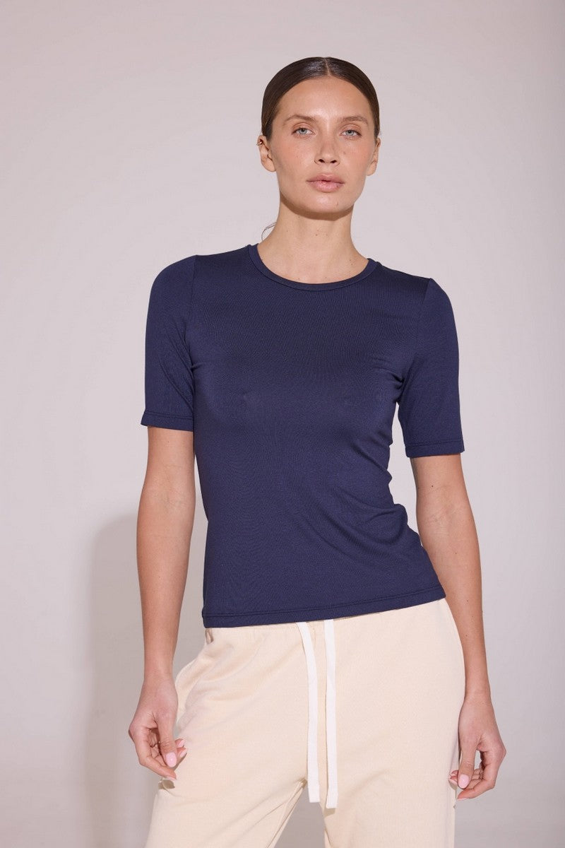 Футболка из вискозы L034 Sidney dark blue
