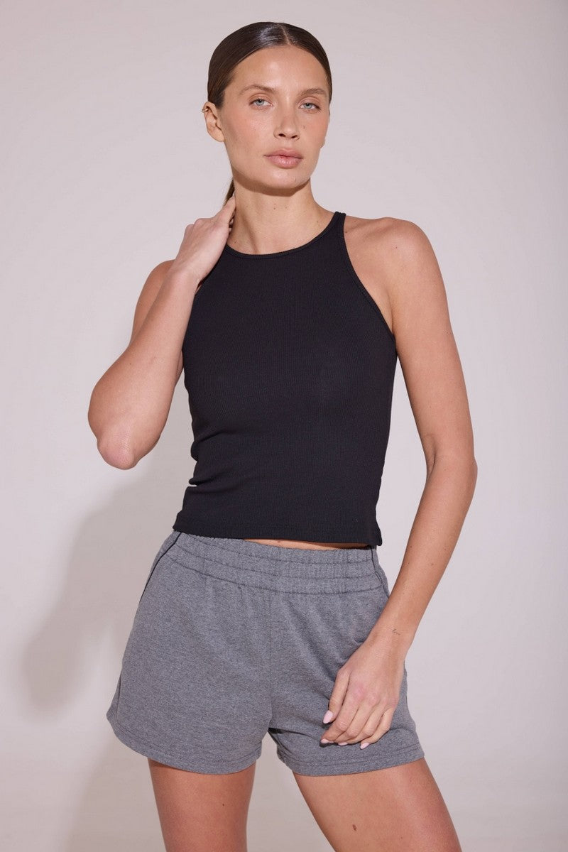 Майка в рубчик L037r Vanda black