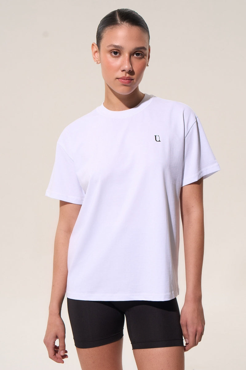 Хлопковая футболка с логотипом L042 white