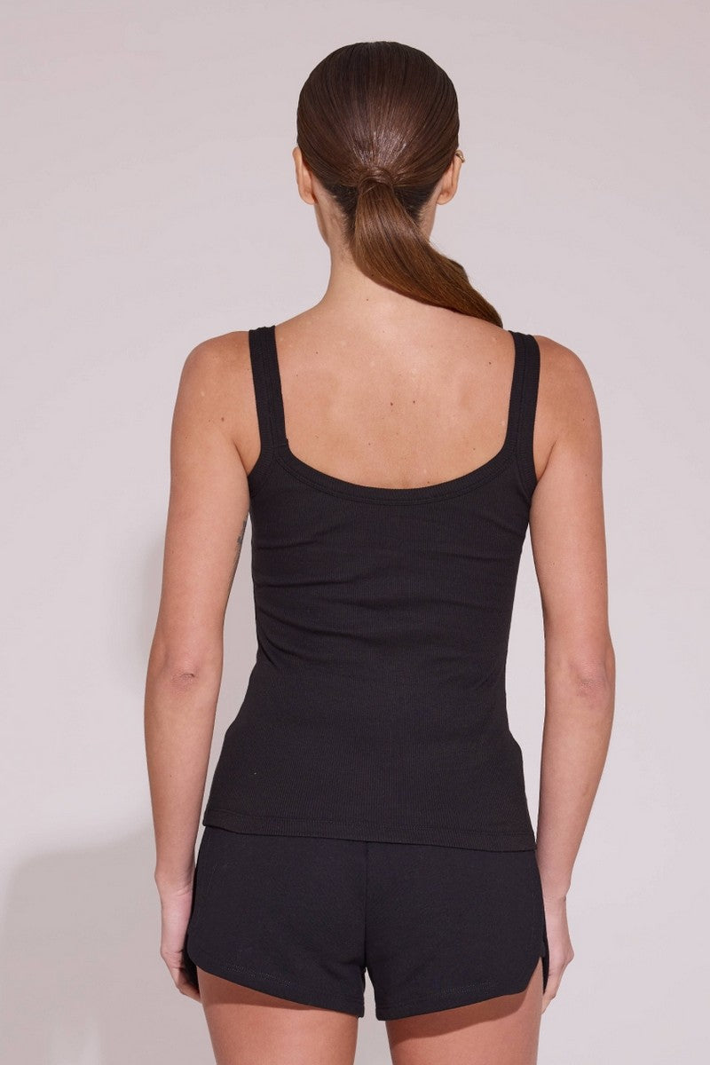 Майка в рубчик L044r black
