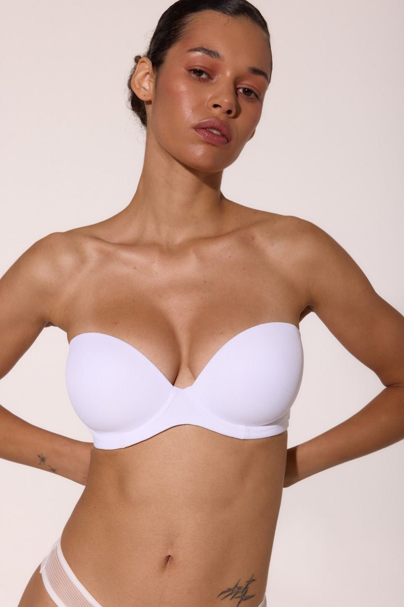 Бюстгальтер балконет на косточках L1524A0 white