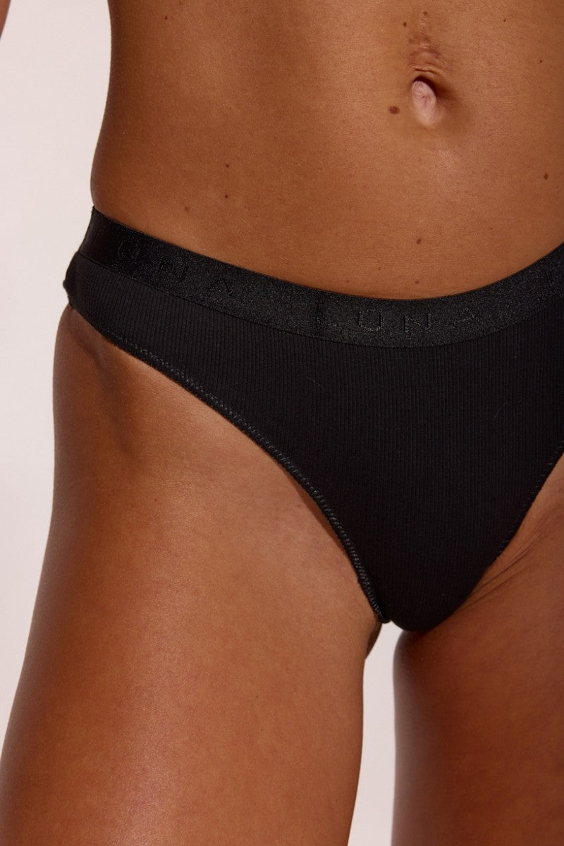 Трусики брифы в рубчик L5146BR Alta black