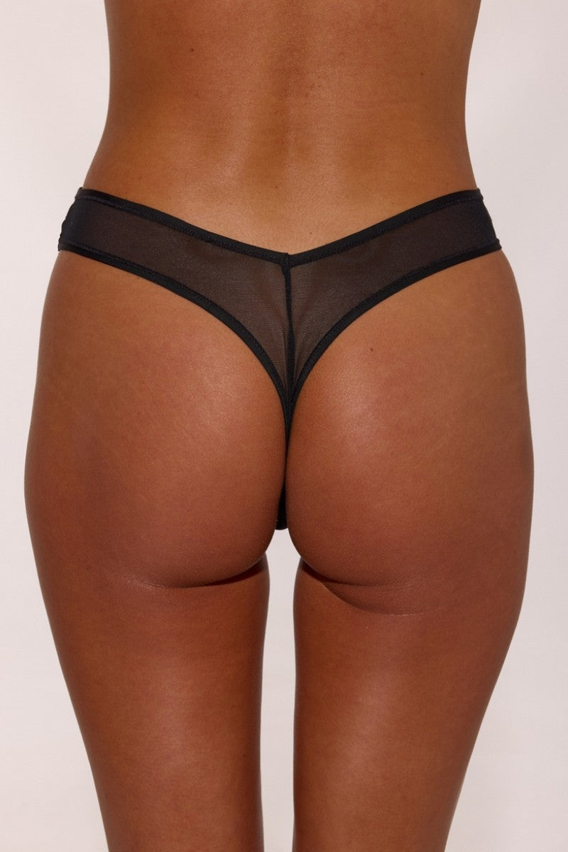 Трусики стринг из микросетки L5153S-M black