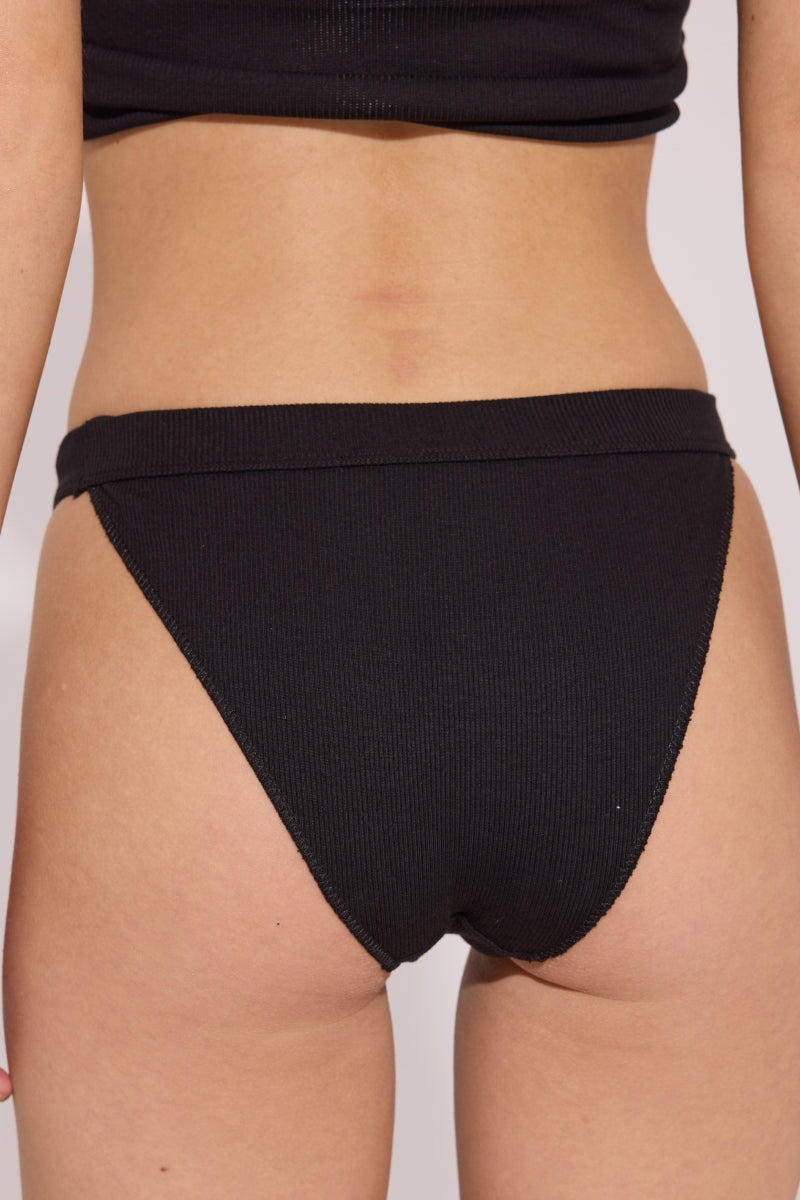Трусики танга в рубчик L5176T Porto black