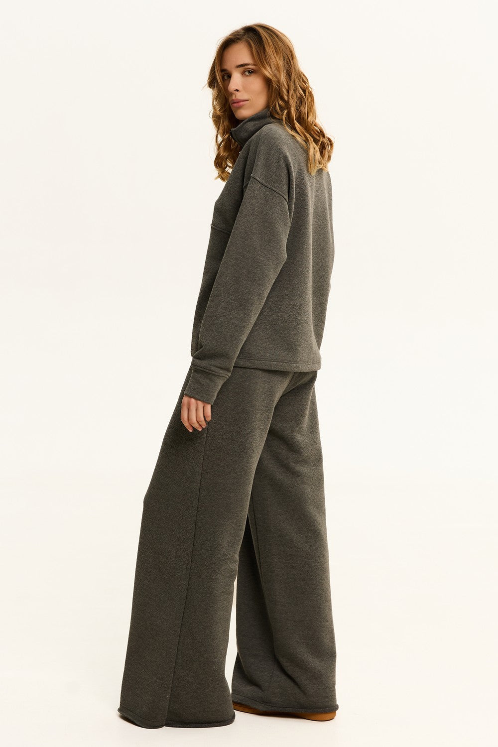 Прямые брюки с карманами LC028p Solo dark melange