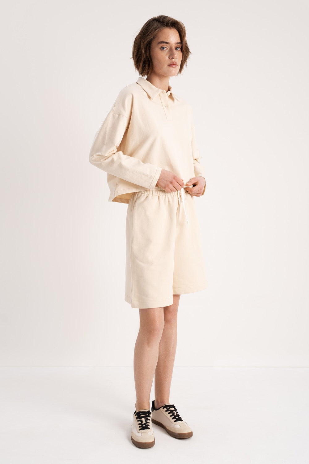 Удлиненные хлопковые шорты LC030sh Hoster milk