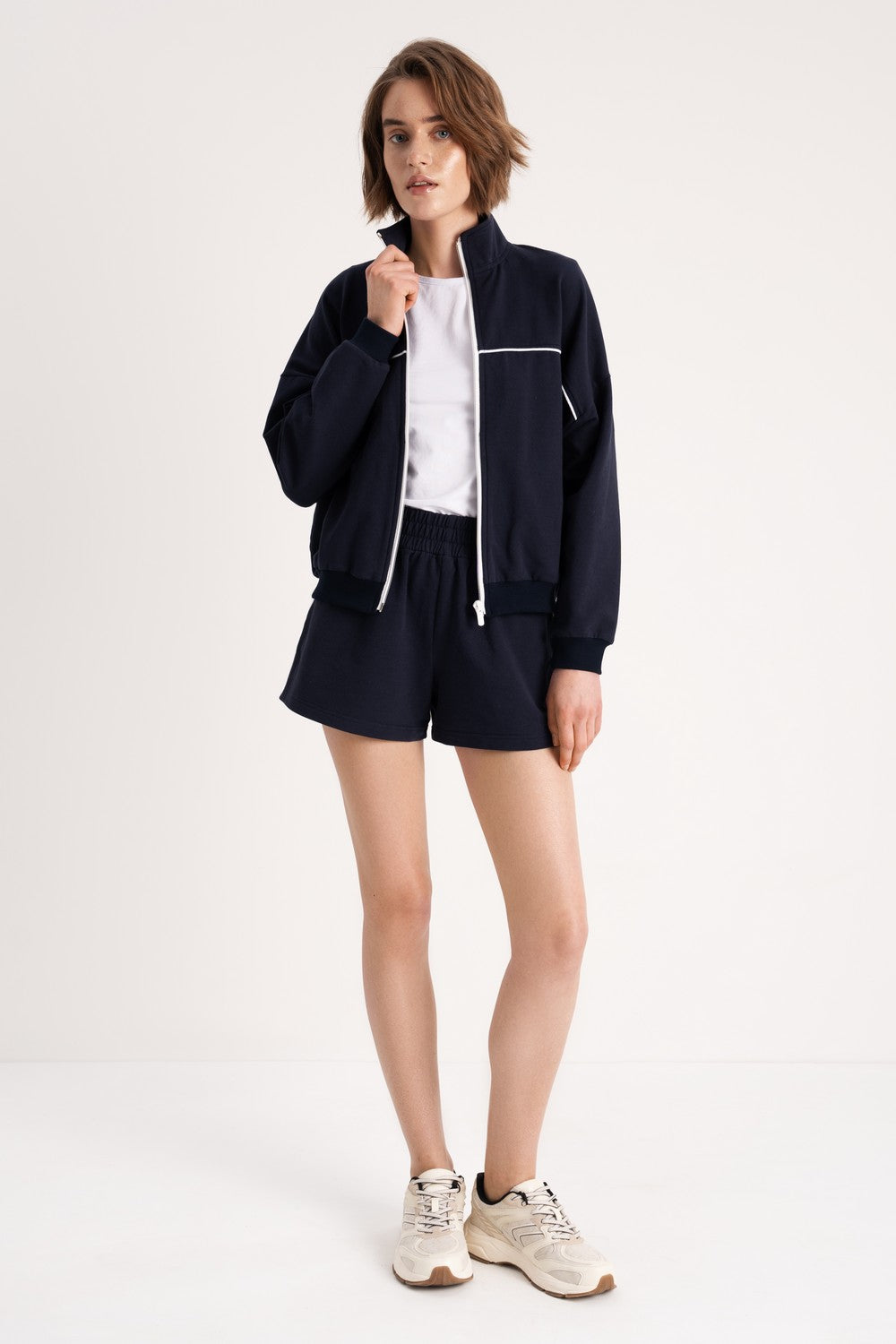 Толстовка на блискавці LC032s Helena dark blue