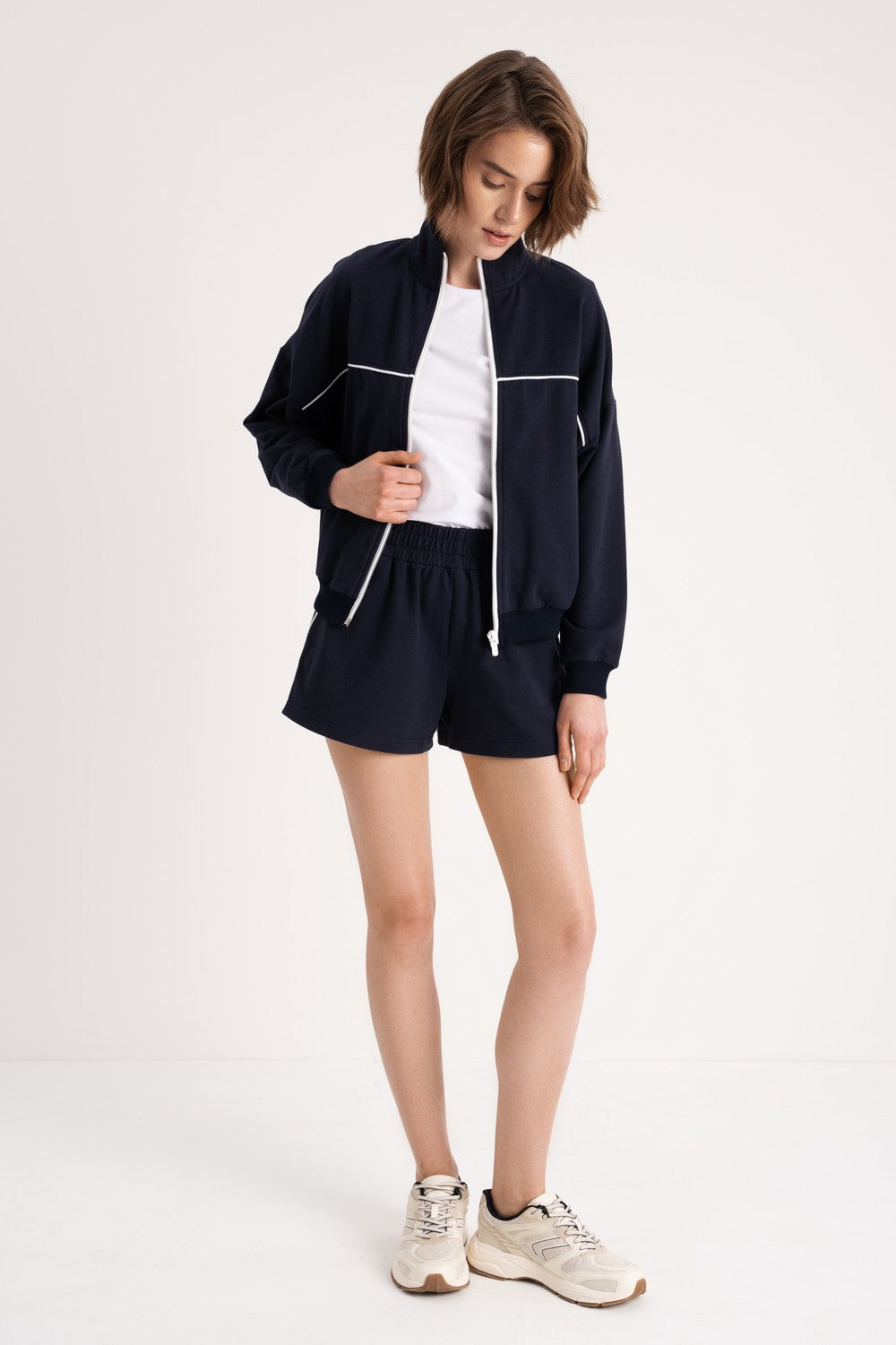 Толстовка на блискавці LC032s Helena dark blue