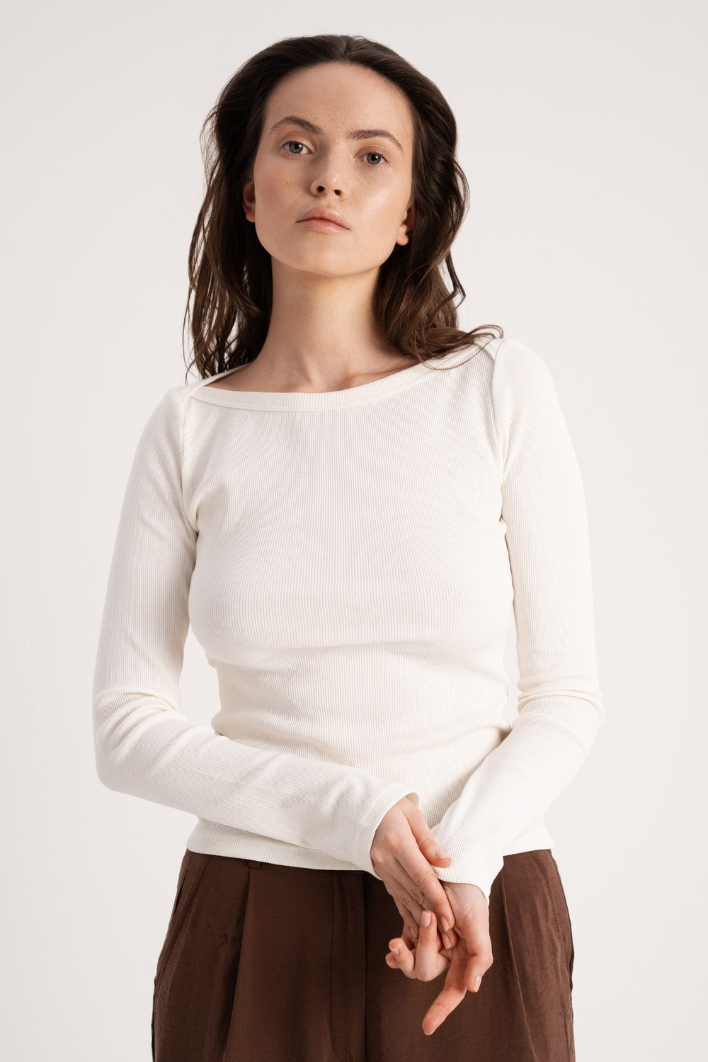 Лонгслив в рубчик LC041l Luisa milk