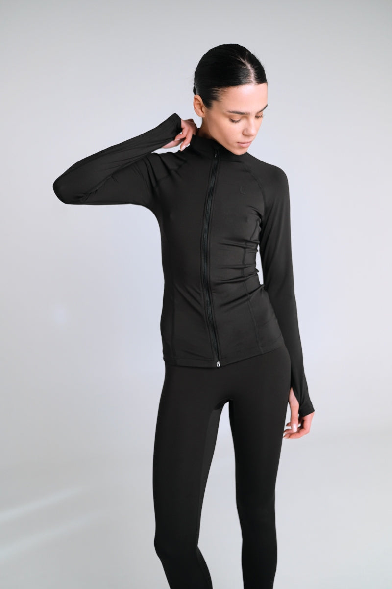 Спортивная кофта на молнии LC055l black