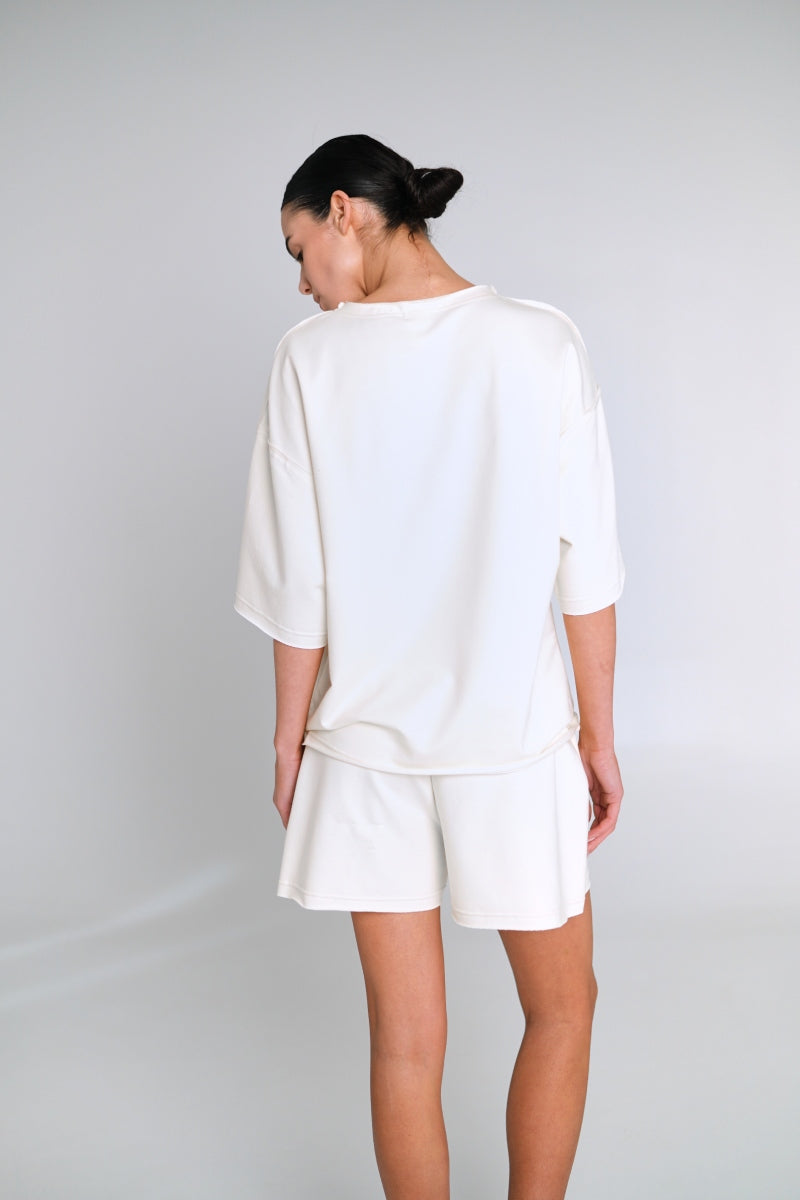 Бавовняний костюм з шортами LC070 ivory