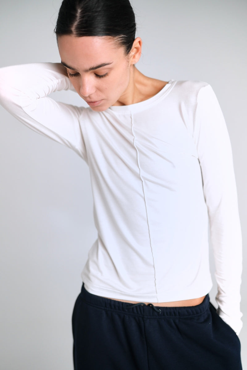 Лонгслив из вискозы LC075l milk