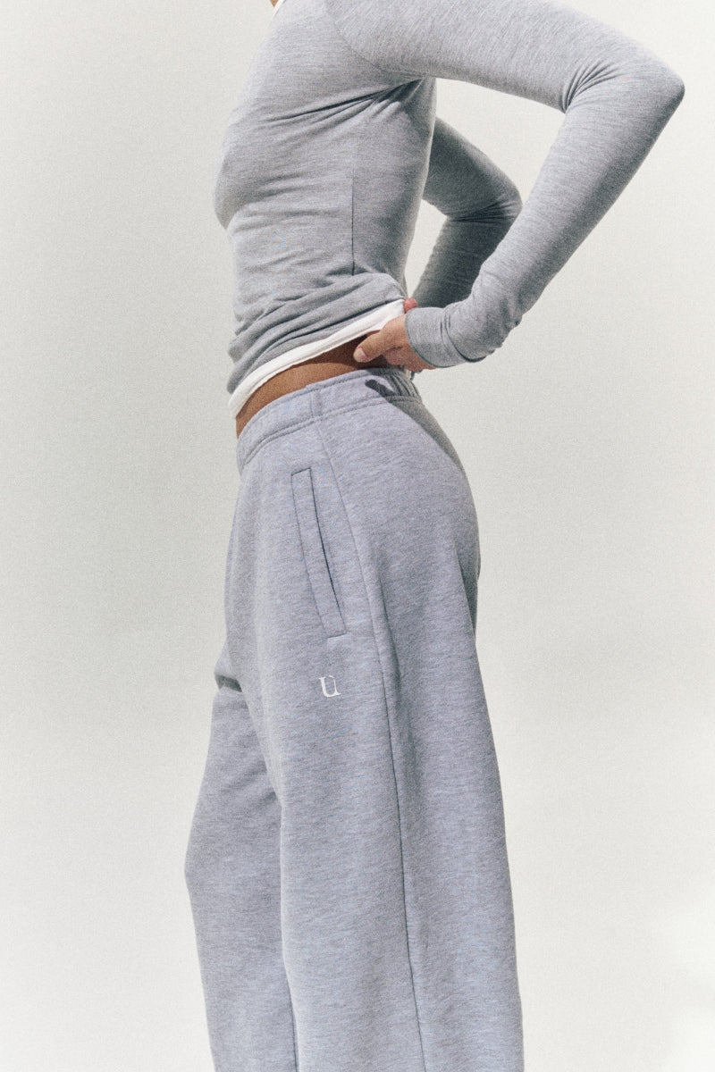 Хлопковые брюки-джоггеры LC082j gray melange