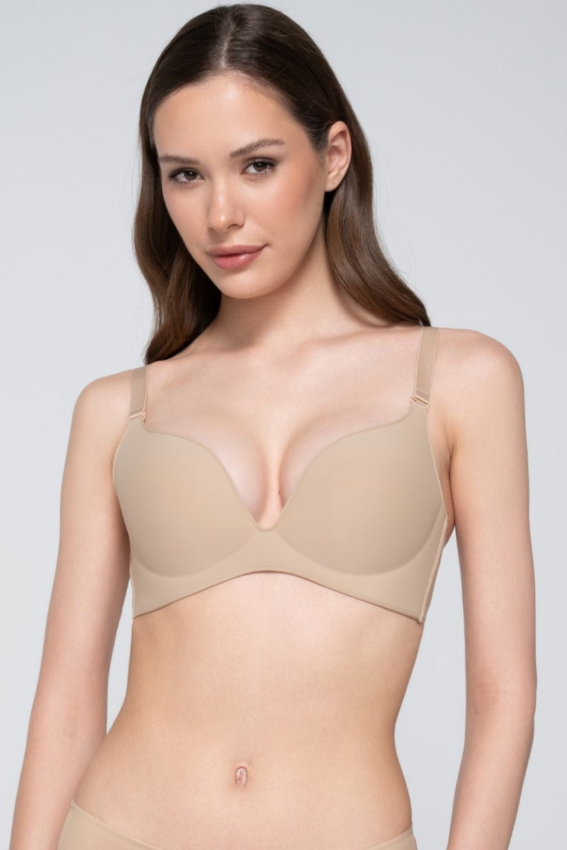 Бесшовный бюстгалтер без косточек Miracle 1808 skin