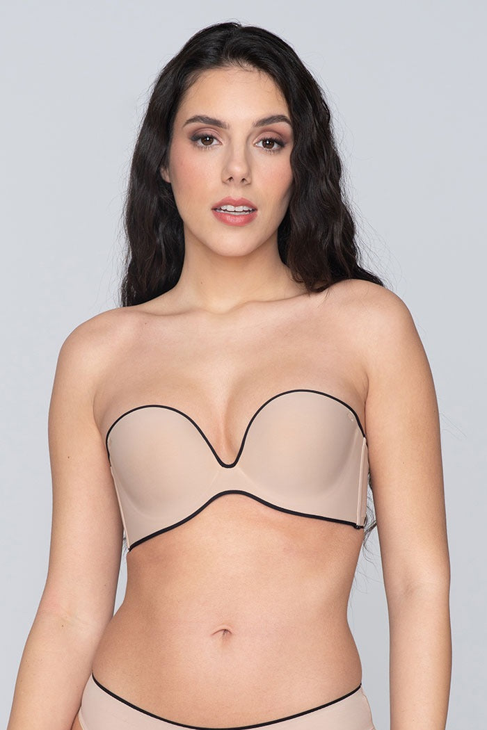 Бесшовный бюстгалтер бандо Miracle 1810 beige