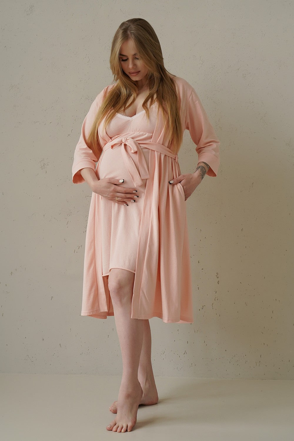 Сорочка для беременных и кормящих мам 24133 Smart Care pastel rose