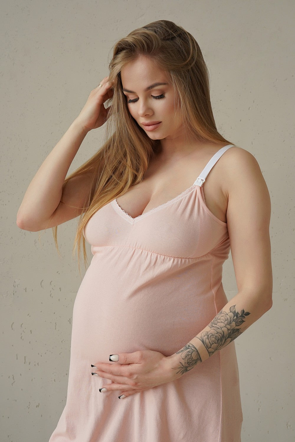 Сорочка для беременных и кормящих мам 24133 Smart Care pastel rose