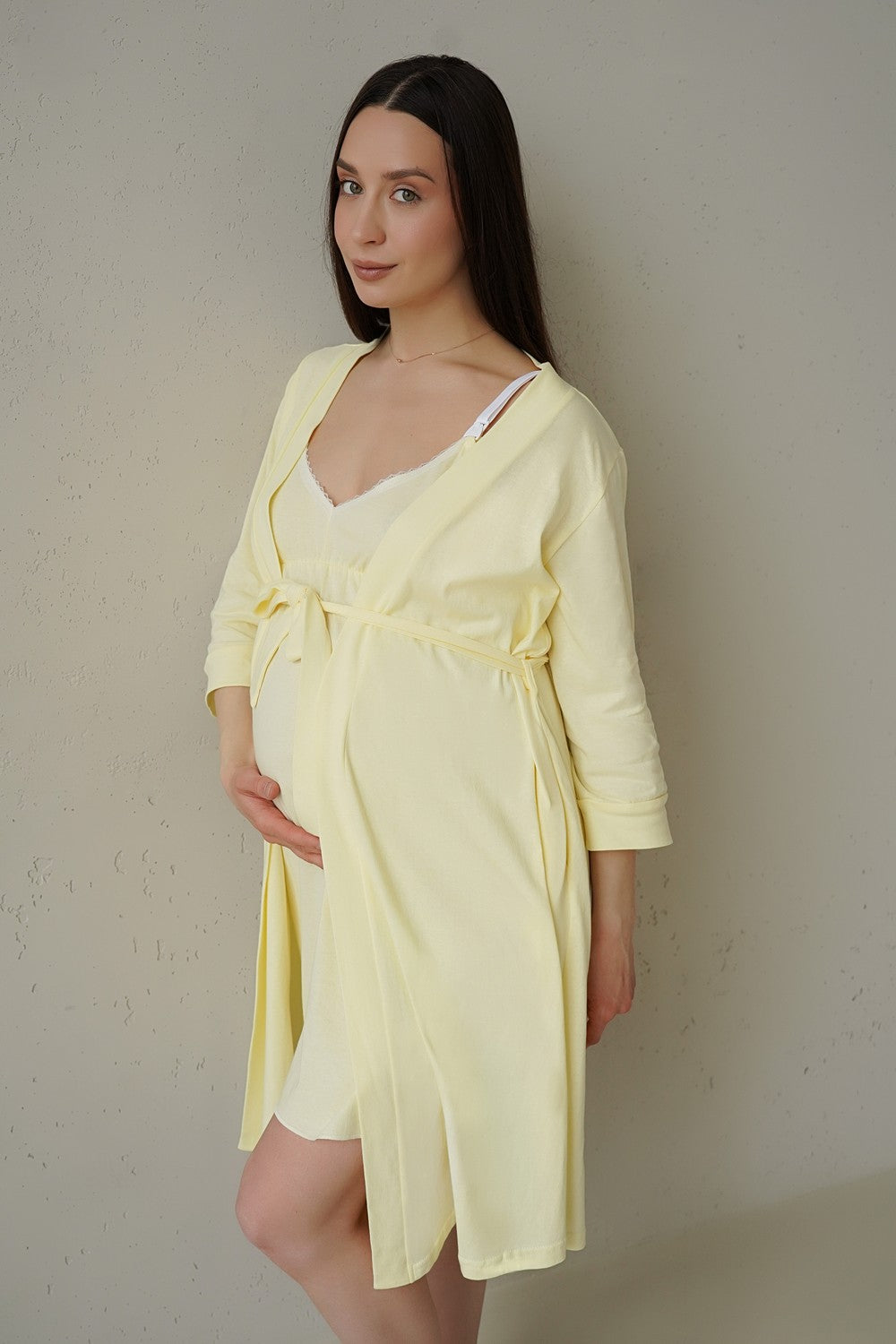 Сорочка для беременных и кормящих мам 24133 Smart Care pastel yellow