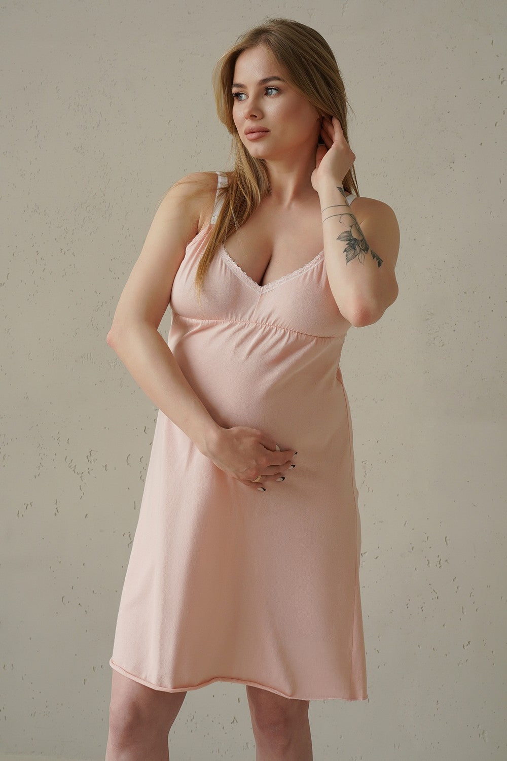 Рубашка для вагітних і мам, що годують 24133 Smart Care pastel rose