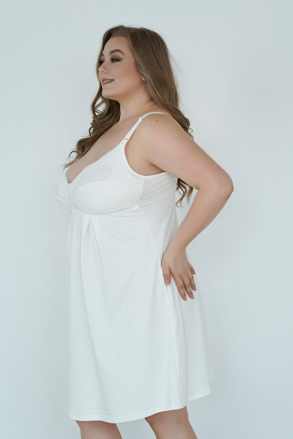 Ночная хлопковая сорочка для кормящих мам 24182 Soft&Lace milk