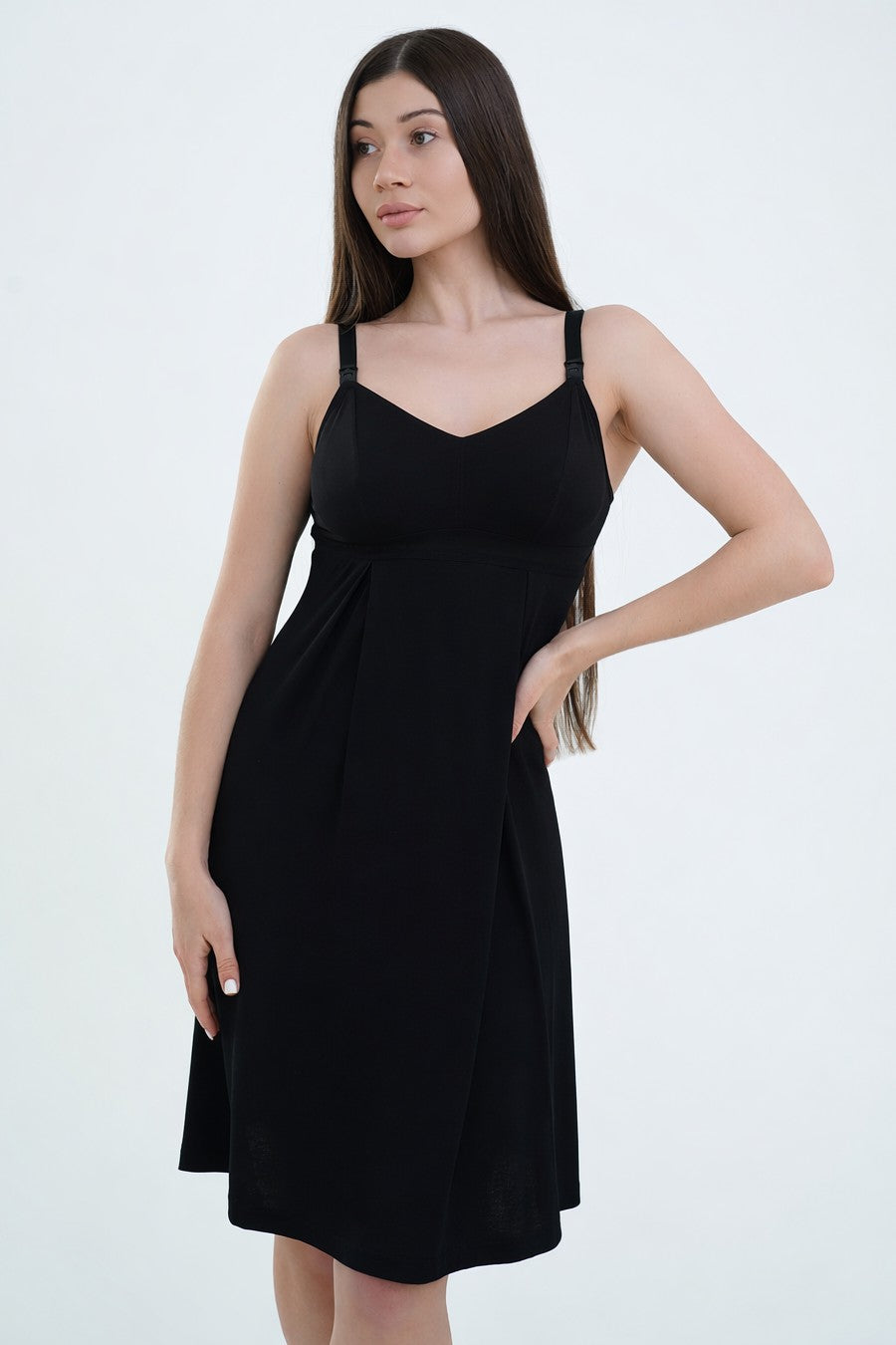 Сорочка для беременных и кормящих мам 24195 Soft&Lace black