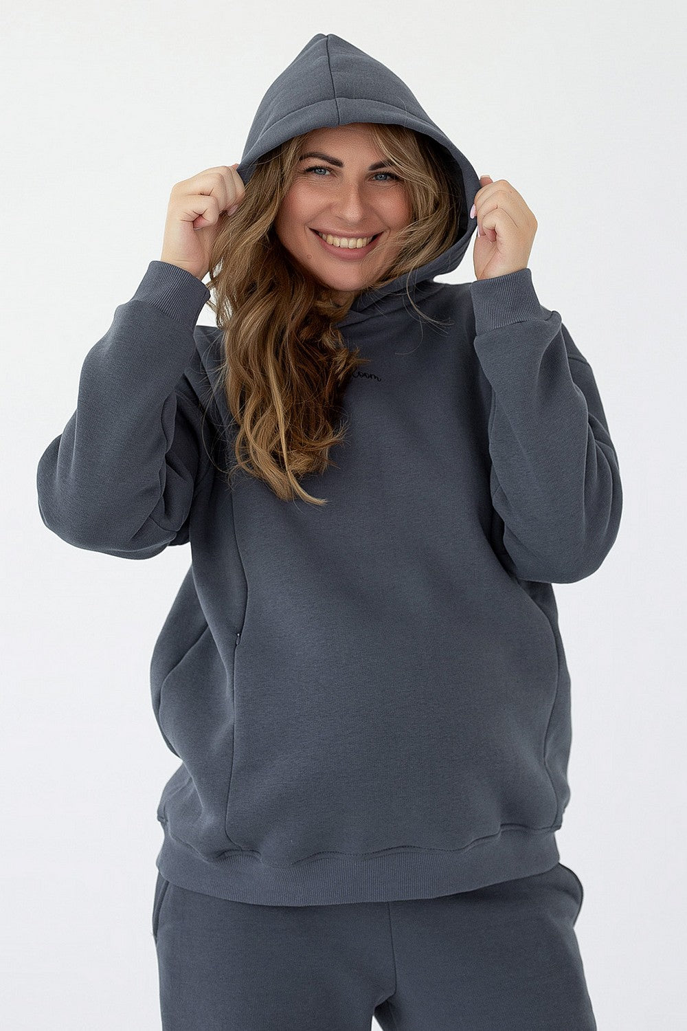 Бавовняне худі для вагітних 29000 Bloom graphite