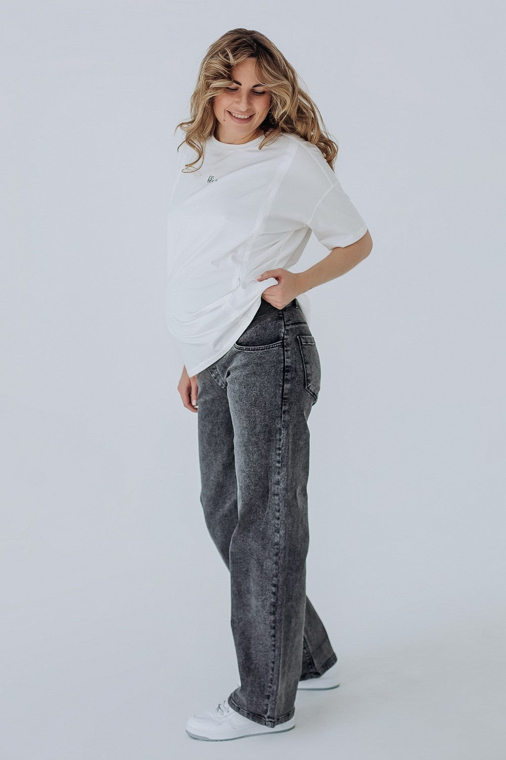 Прямые джинсы для беременных 38000 gray