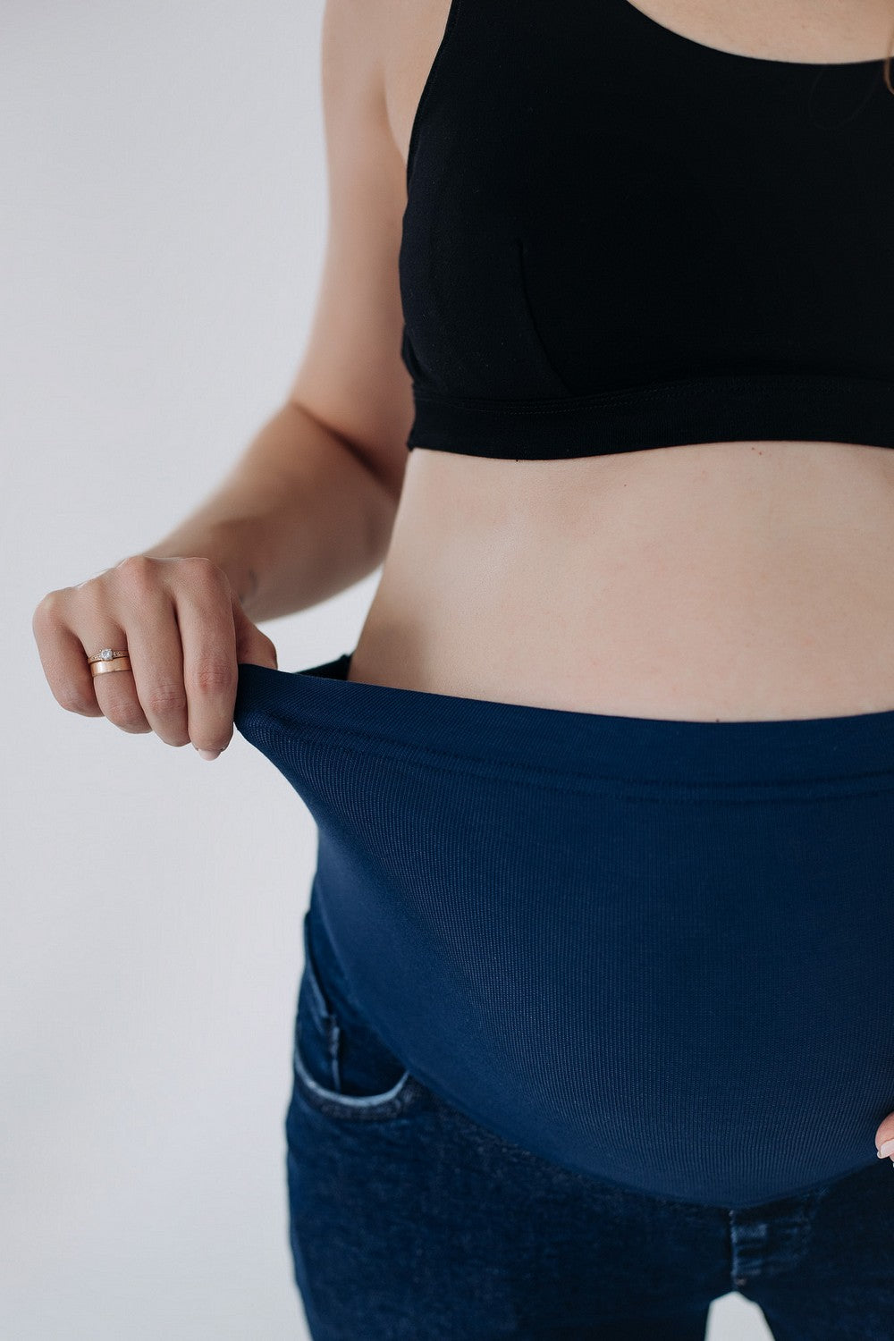 Прямі джинси для вагітних 39000 dark blue