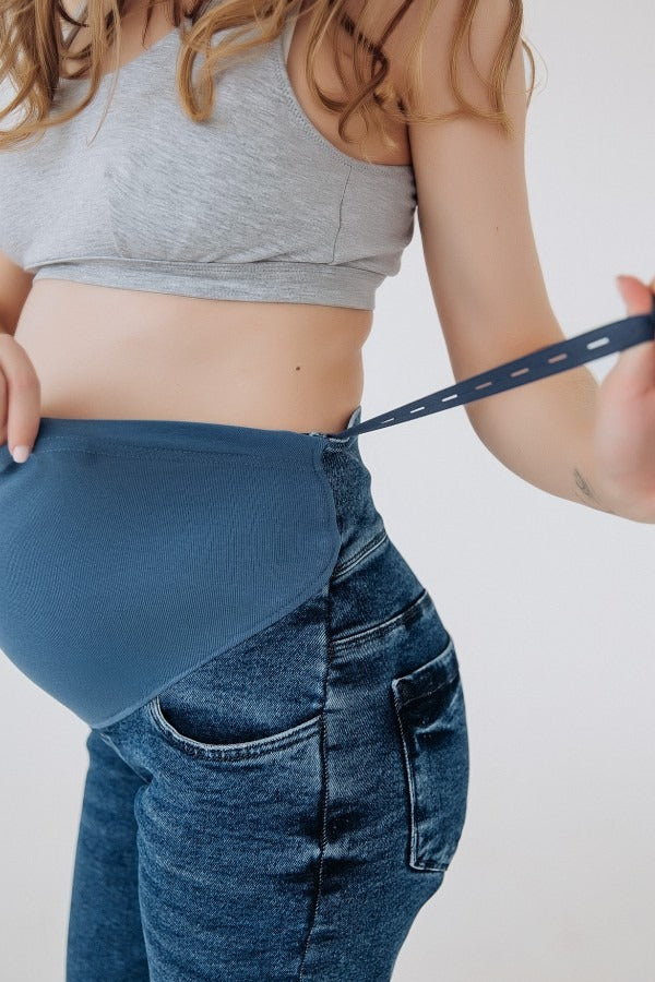 Прямі джинси для вагітних 40000 blue