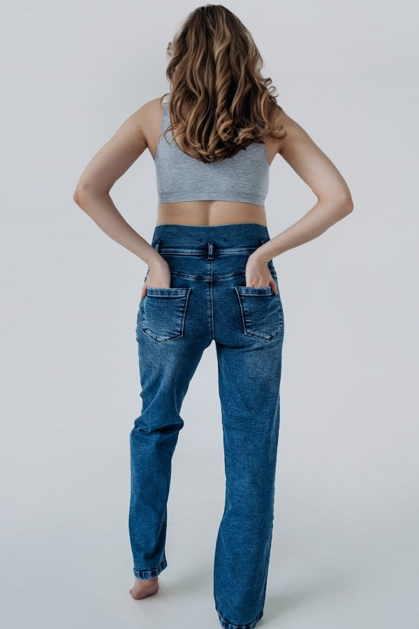 Прямые джинсы для беременных 40000 blue