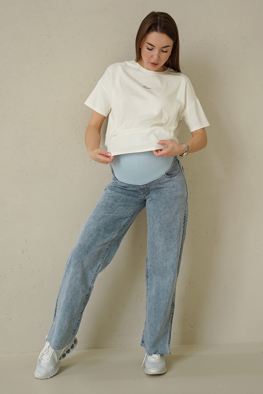 Джинсы бойфренды для беременных 45000 blue