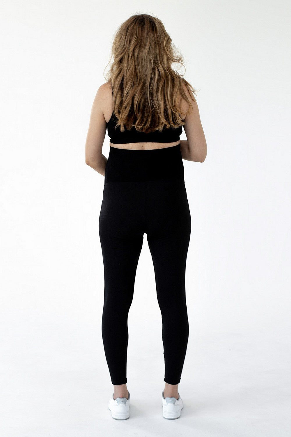 Утеплені легінси для вагітних 646 black